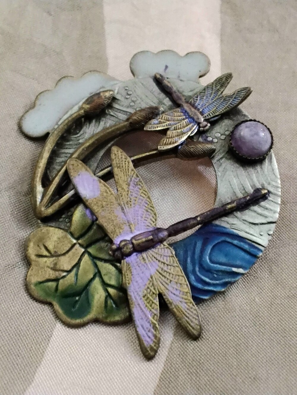 Silver Forest Dragonfly Brooch/ Pin